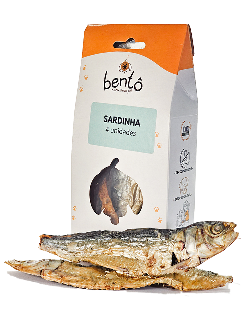 Manjubinha desidratada Bentô - Alimento natural e saudável para pets