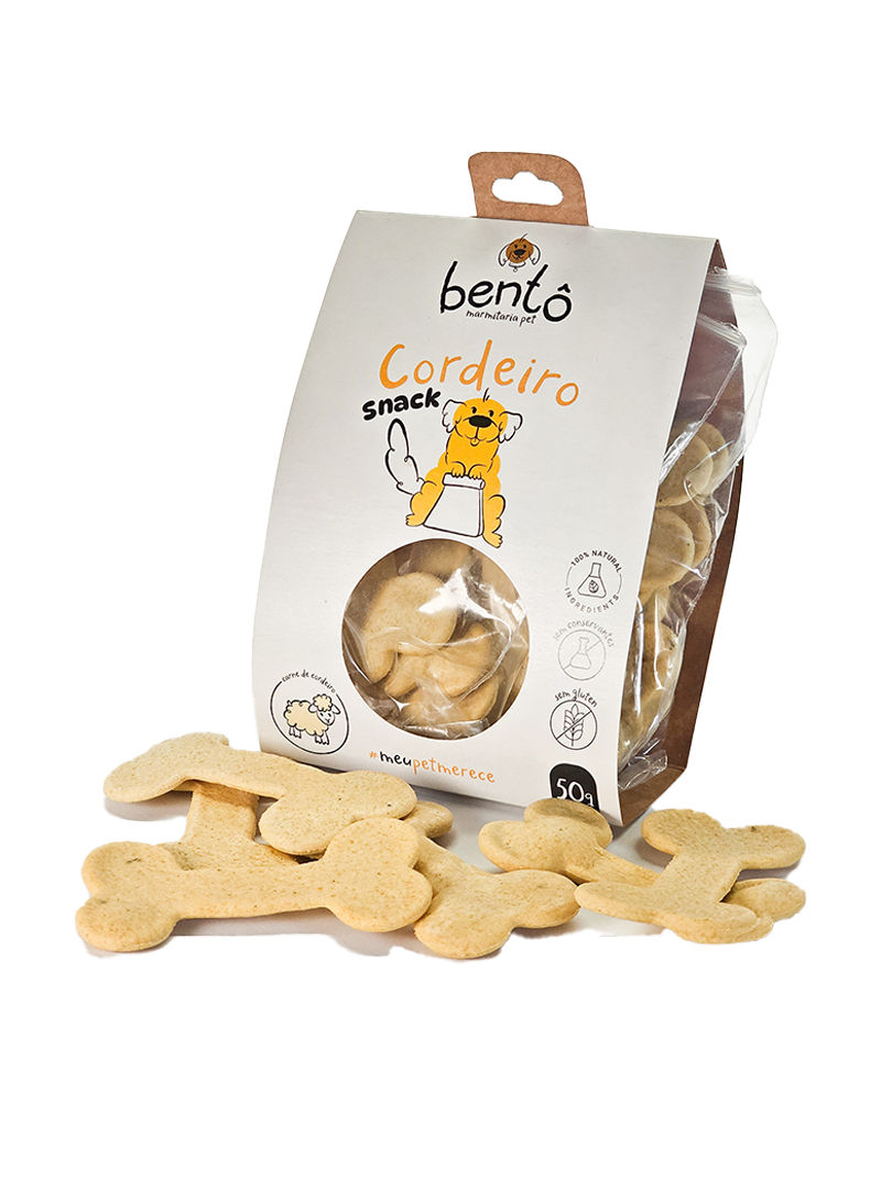 Biscoito Snack natural de Cordeiro para pets - Bentô