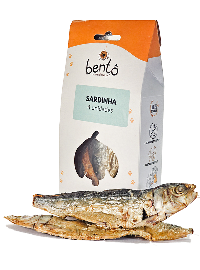 Manjubinha desidratada Bentô - Alimento natural e saudável para pets